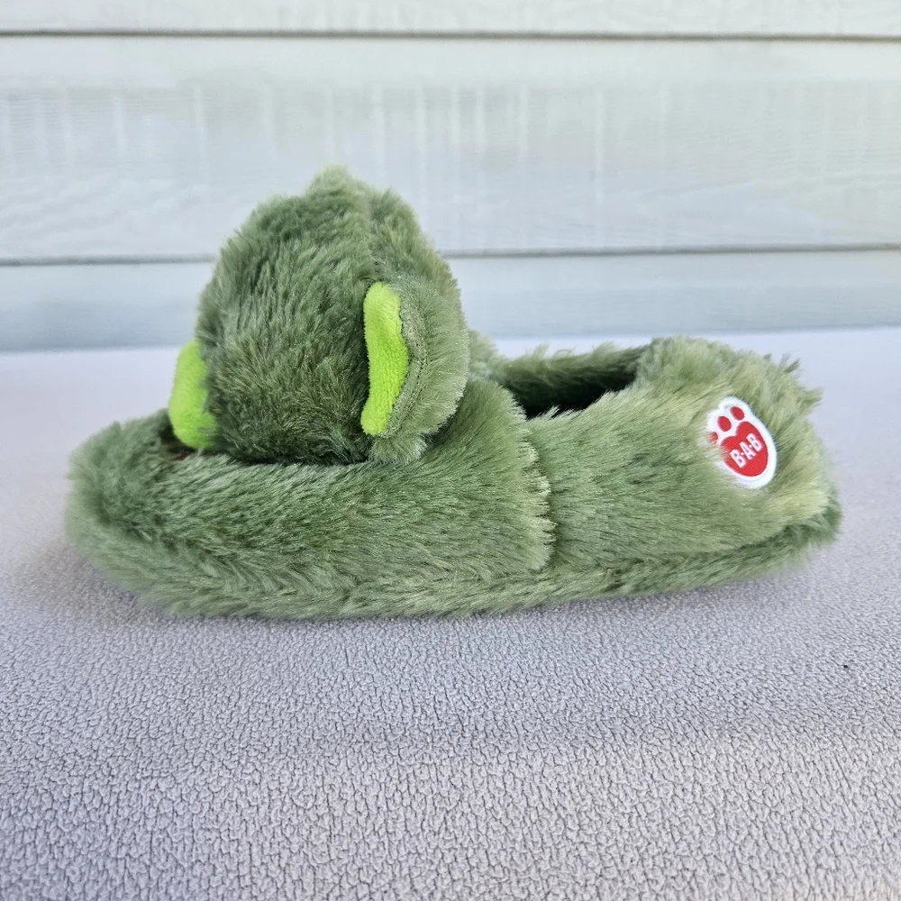 Build A Bear Halloween Zombie Bear House Slippers Shoes Youth SZ 1 2 Green